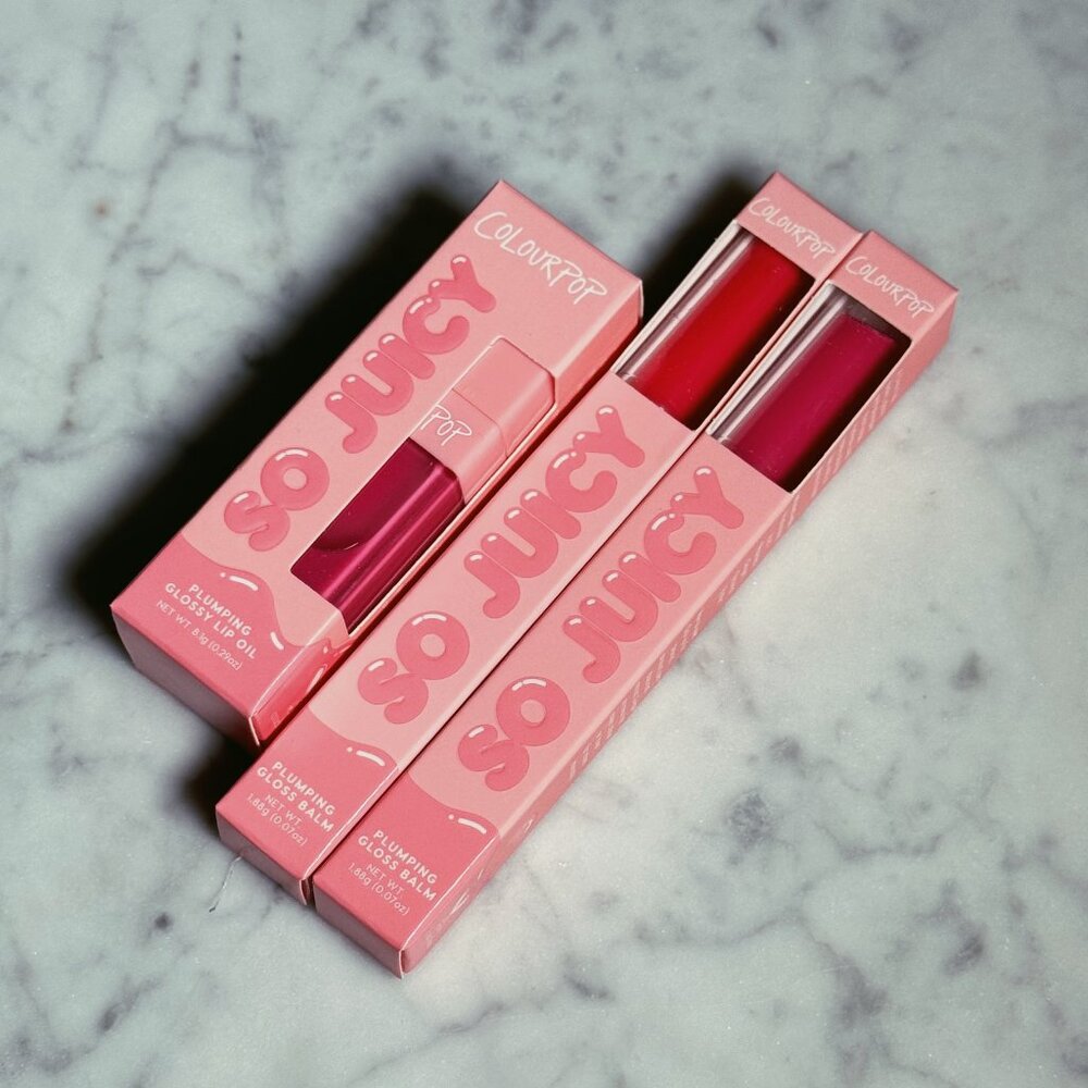Colourpop So Juicy Plumping Glossy Lip Oil & Plumping Gloss Balm (2x) Set | NEW